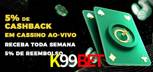 Promoções do cassino ao Vivo K99Bet